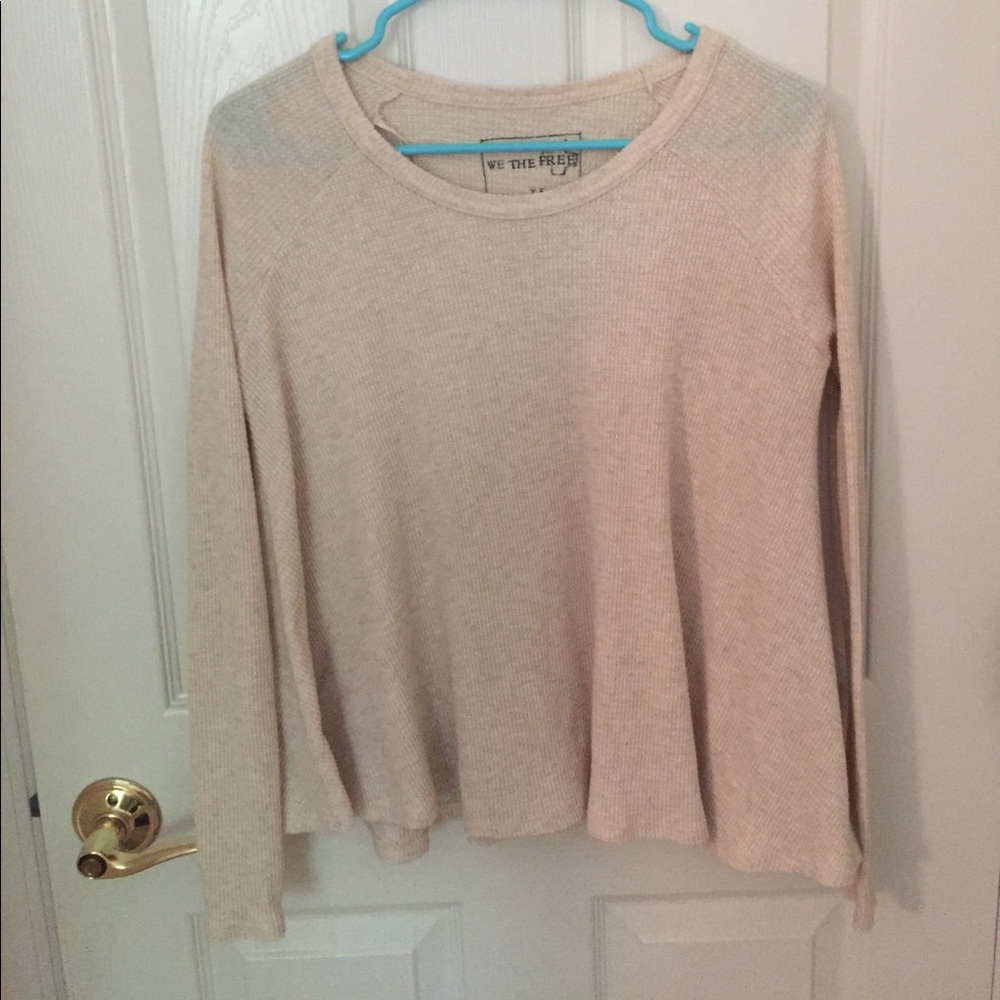 Cream Free People sweater