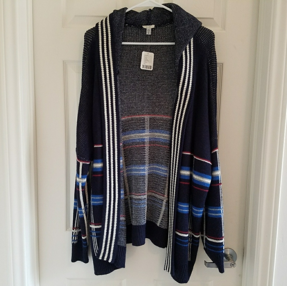 Ecote Long Cardigan with Hood NWT