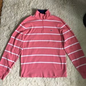 Men's vineyard Vines striped quarter zip