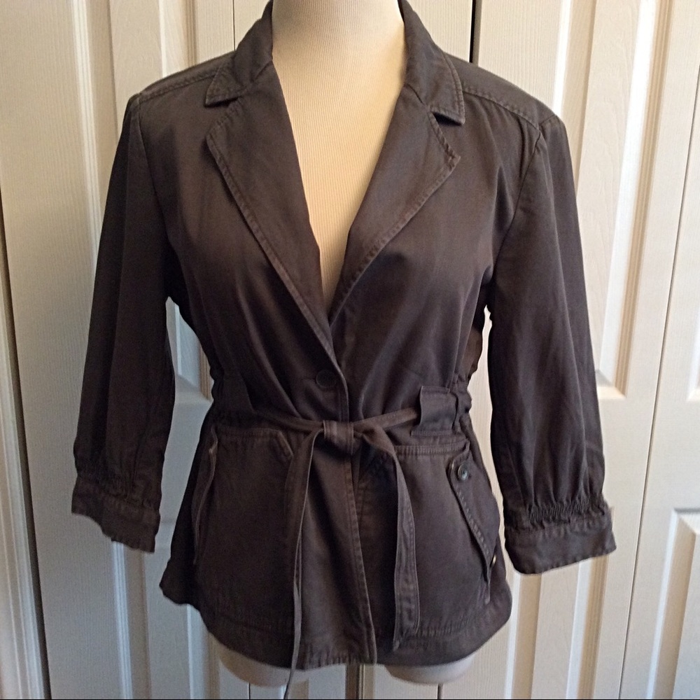 Diesel Grey Twill Drawstring Jacket
