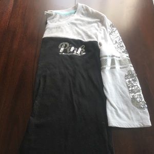 PINK three quarters sleeve with sequence