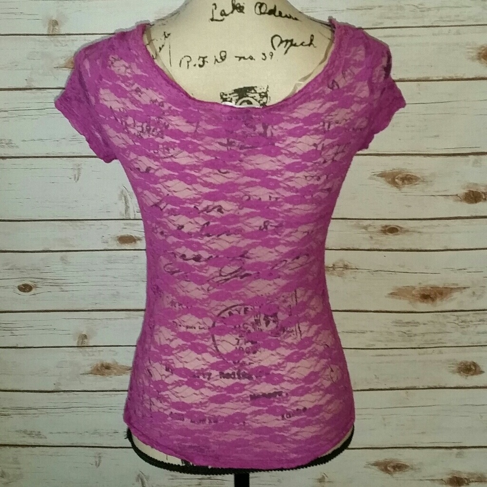 Purple lace shirt shize xl