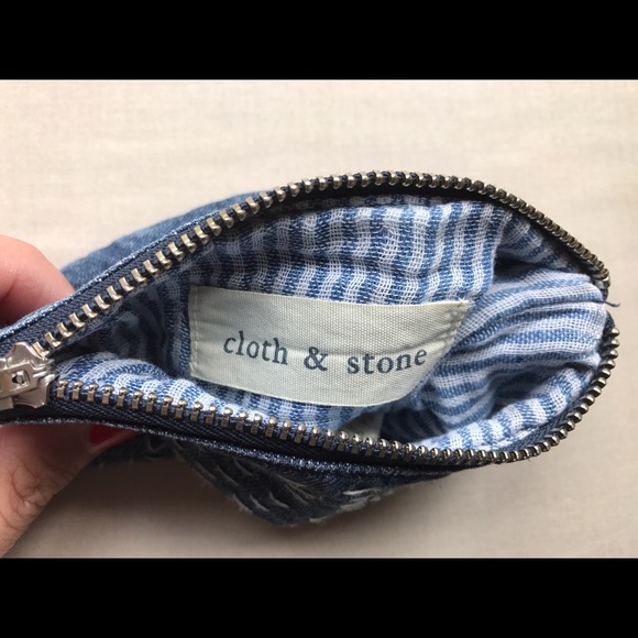 NWT Anthropologie Denim Patchwork Pouch Wallet - Picture 3 of 3