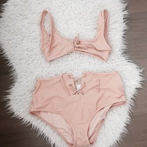 ASOS lace up high waist bikini bottom (unworn)