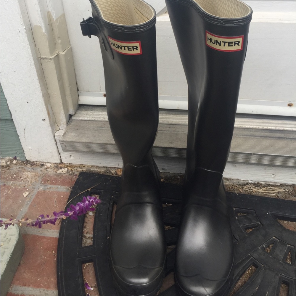 Tall Hunter Boots Dr.Gray Graphite Sz 8