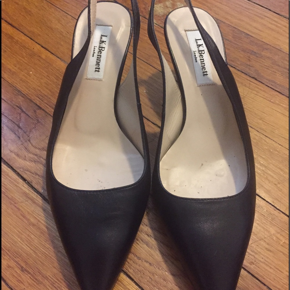 L.K. Bennett kitten heel slingbacks