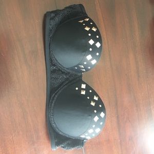 Black Swim Suit Top with Silver studs