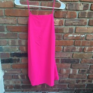 Tobi Hot Pink Open Back Dress- size small