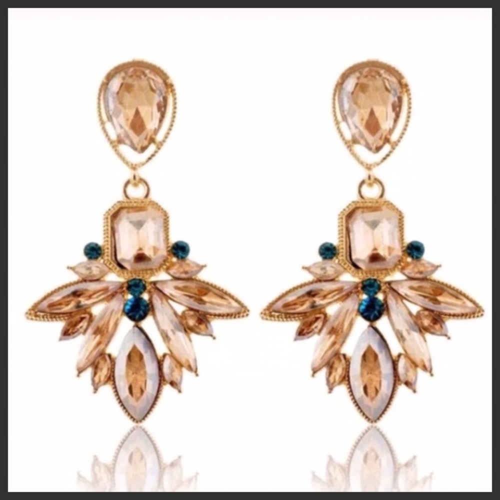 🆕 Champagne Chandelier Earrings
