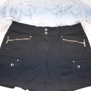 Black, cotton shorts, never worn!