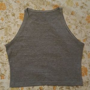 Grey American Apparel Crop Top