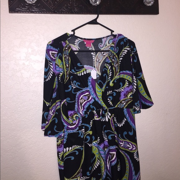 EUC Sunny Leigh Batik Dress Swim Cover Up - Picture 2 of 4