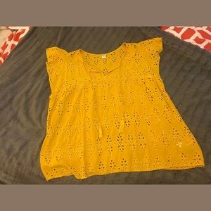 Mustard yellow Old Navy Blouse