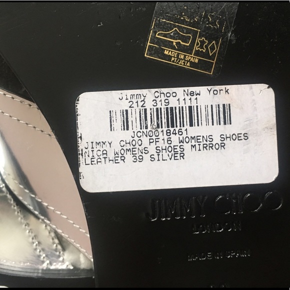 💥SOLD💥 NEW: Jimmy Choo Silver Mirror Sandal - Picture 5 of 8