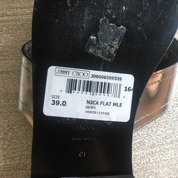 💥SOLD💥 NEW: Jimmy Choo Silver Mirror Sandal - Picture 6 of 8