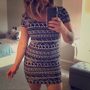 Never Worn | VS Pink Aztec Cutout Heart Dress