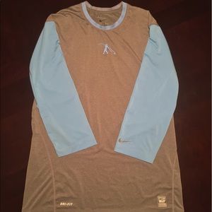 Nike Men Swingman 3/4 Sleeve Baseball Drifit Shirt