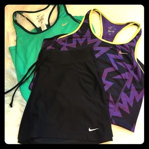 NIKE BUNDLE racerback x 2, matching shorts!