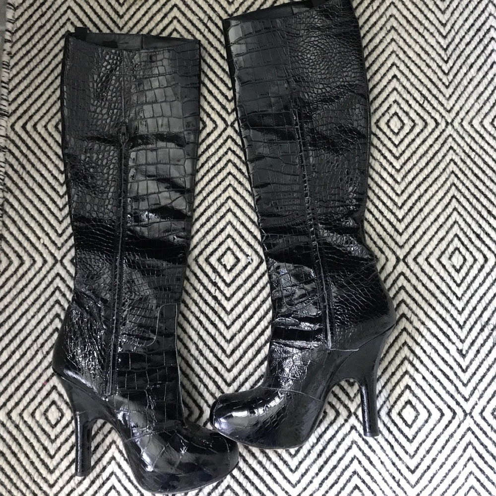 SALE: Vivian Westwood leather knee high boots