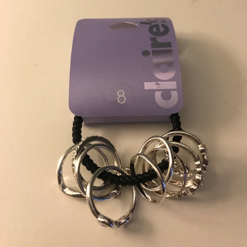 NWT Claire's size 8 rings