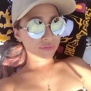 Black out round Retro stylish Sunglasses 90's