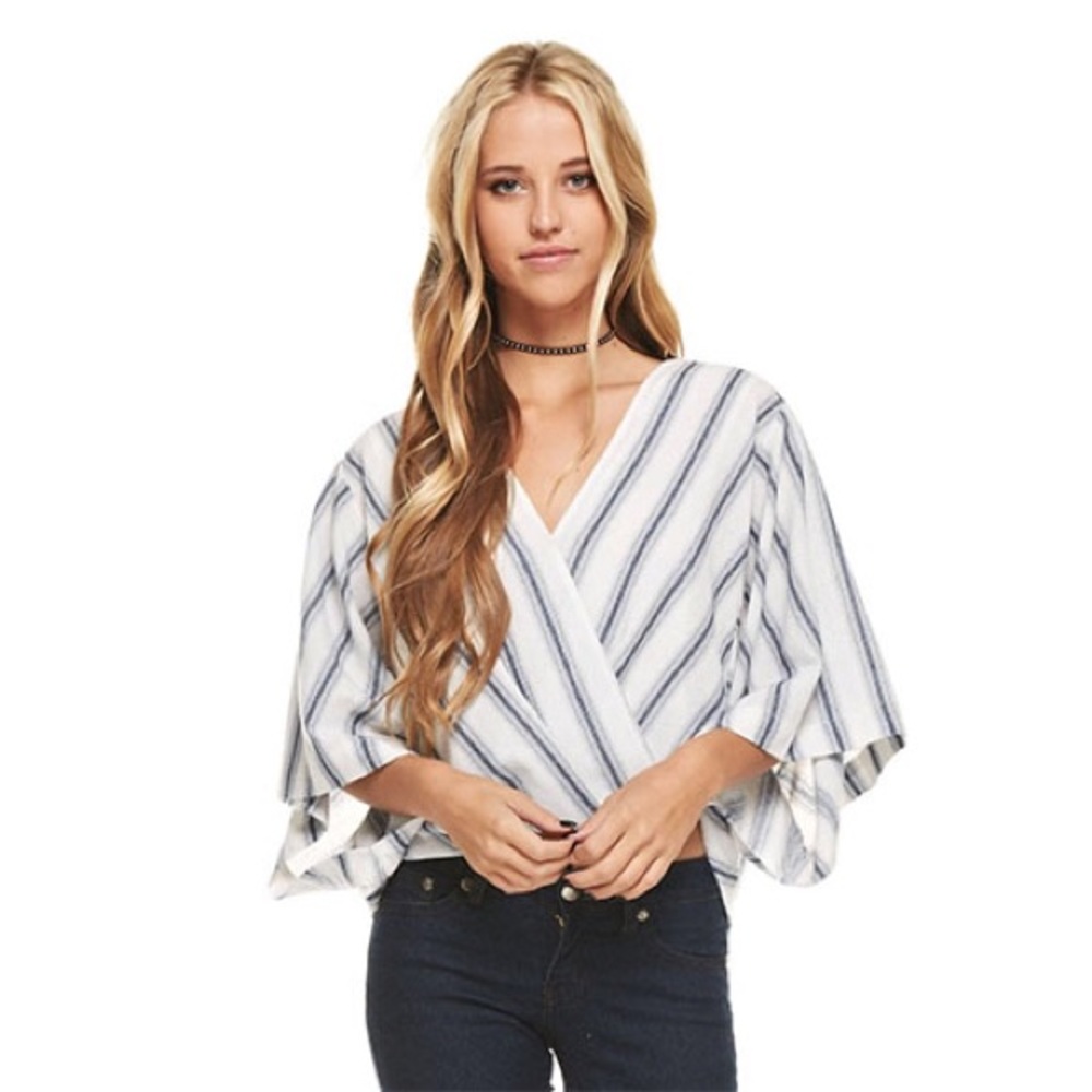  LAST PIECE  STRIPED KIMONO top 