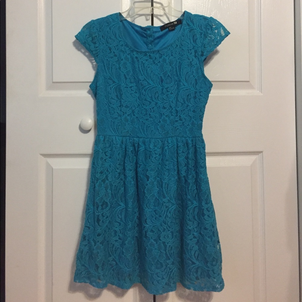 Bright Blue Lace Dress