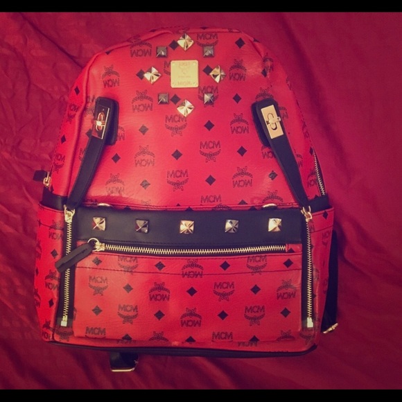 mcm backpack detachable pouch