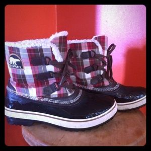 Sorel Plaid Snow Boots