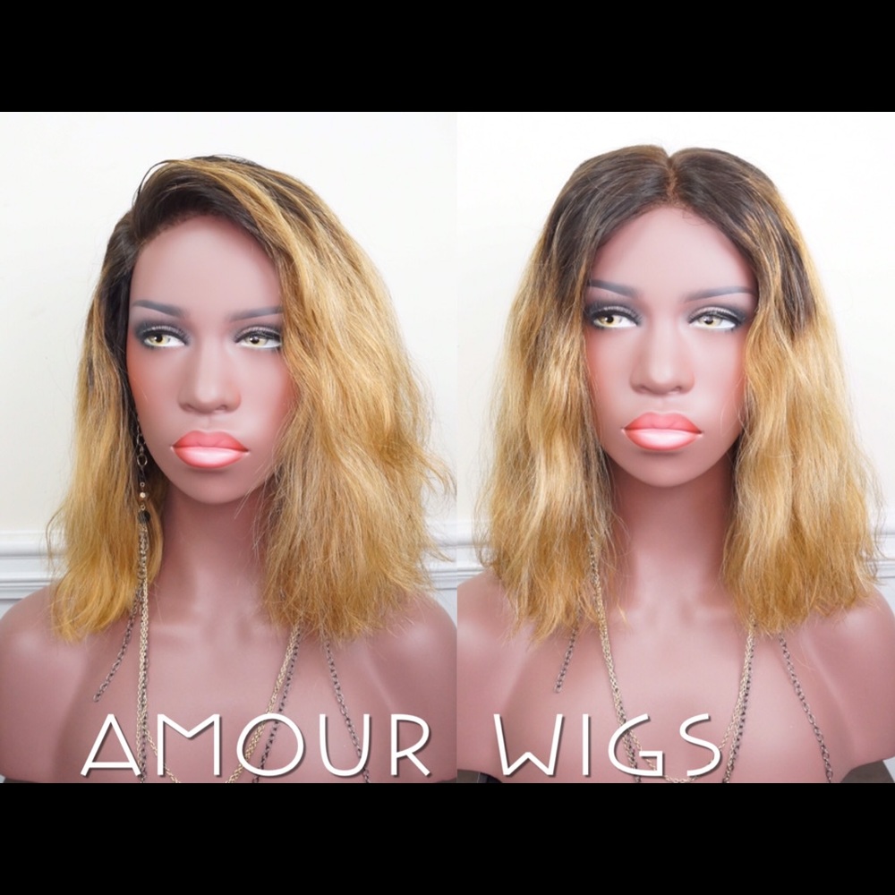 🆕READY TO SHIP!! Blonde Messy Bob Custom Wig