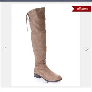 Tan over the knee boots