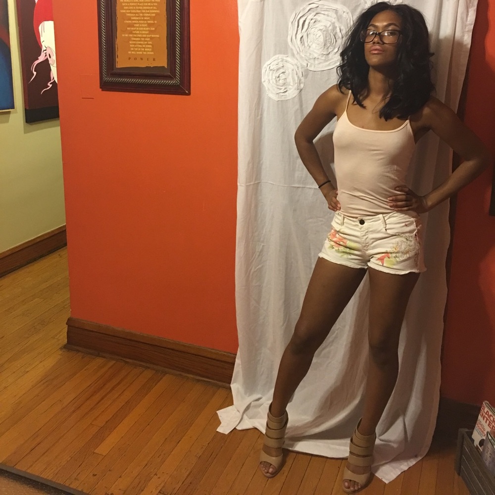 Zara Trafaluc Floral Shorts