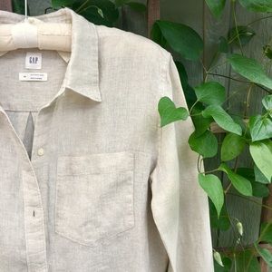 Gap boyfriend linen shirt
