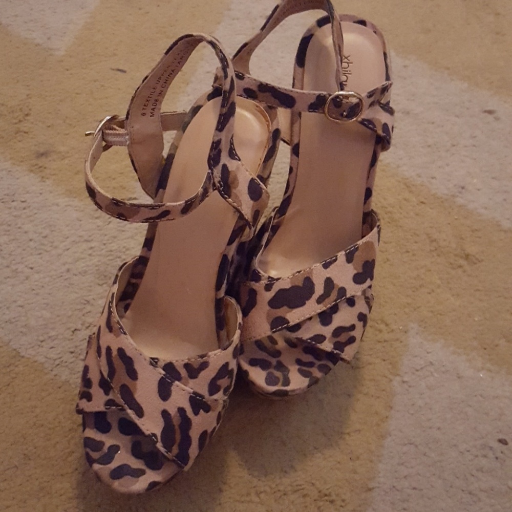 Xhilaration leopard wedges!