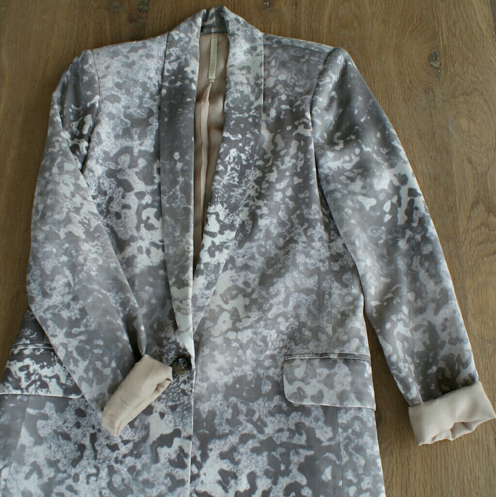 Truth and Pride White and Gray Blazer