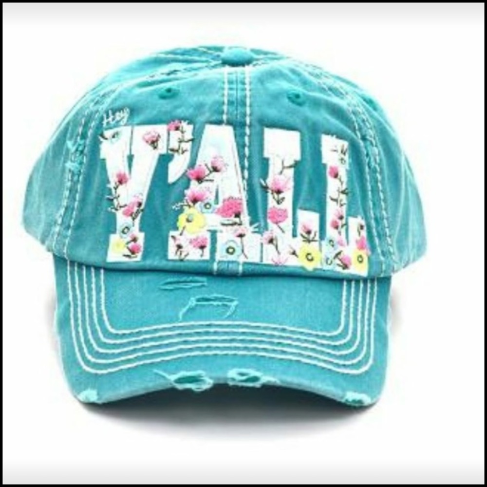 🆕Turquoise Hey Y'all Hat - Picture 3 of 3