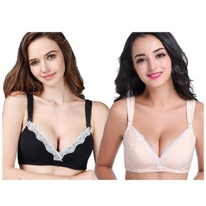 NWT two CAKYE Underwire Maternity Nursing Bras 38D