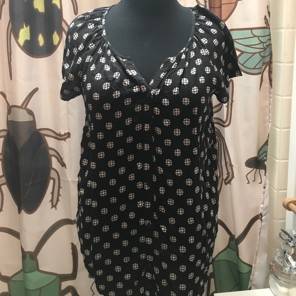 Black button up blouse