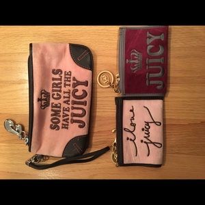 Juicy Couture Wristlet/Coin Purse Bundle