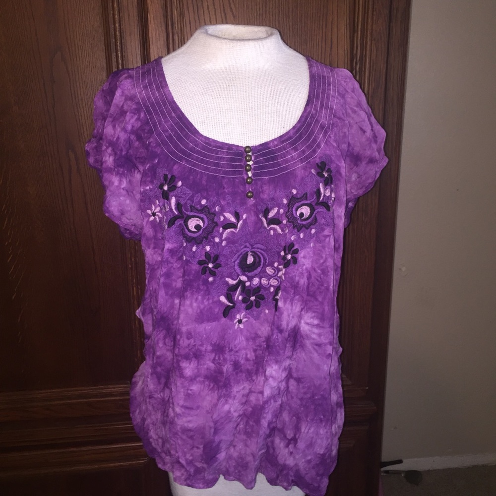 Energe world wear tie-dyed  plus size Blouse