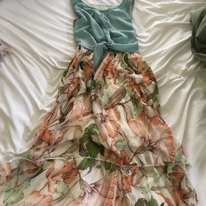 Floral high-low dress