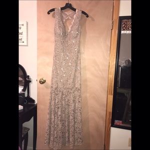 Taupe prom dress