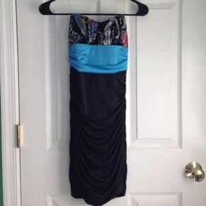New Speekless Multicolored Strapless Ruched Dress