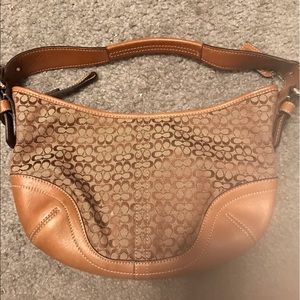 Coach Khaki mini signature hobo