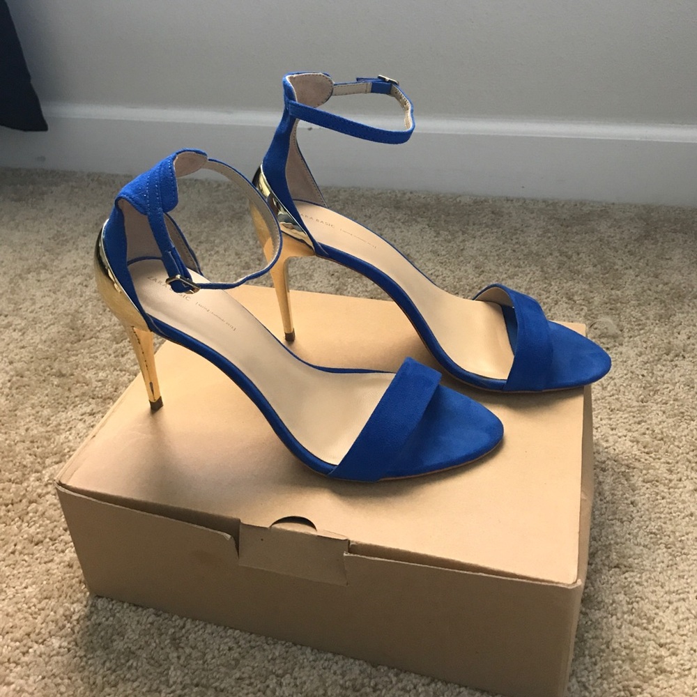 Zara Blue Stiletto Heels