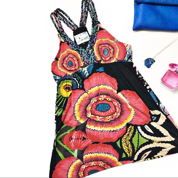Desigual Tops - Desigual Windows Broke Tank