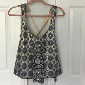Auth. Prada brocade vest top