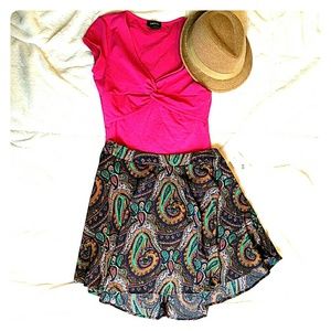 Lush Paisley miniskirt