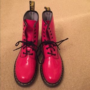 Red dr. Martens boots!