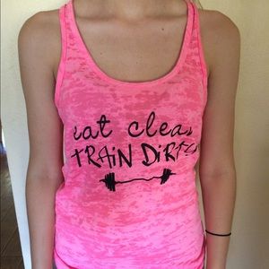 NEXT LEVEL APPAREL Racerback Eat Clean Train Dirty